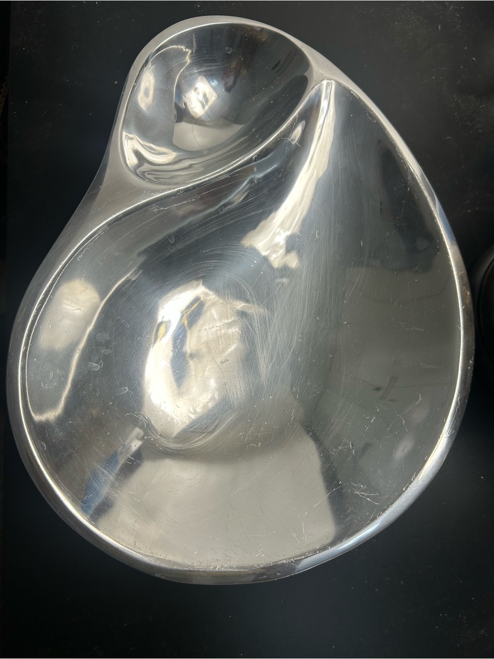 Nambe 560 Chip And Dip Bowl Richard Thomas Mid Century Modern Serving Dish